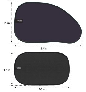 Window shades to protect your German Shepherd from harsh sun while traveling